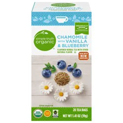 Simple Truth Vanilla & Blueberry Chamomile Herbal Tea - 20 ct; 1.41 oz
