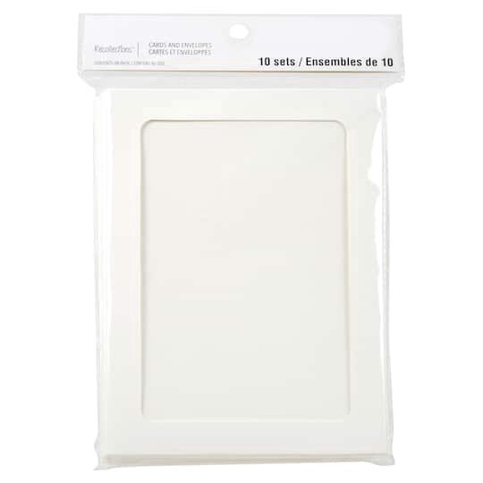 slide 1 of 5, Ivory Frame Cards & Envelopes By Recollections, 5" X 7", 5 in x 7 in