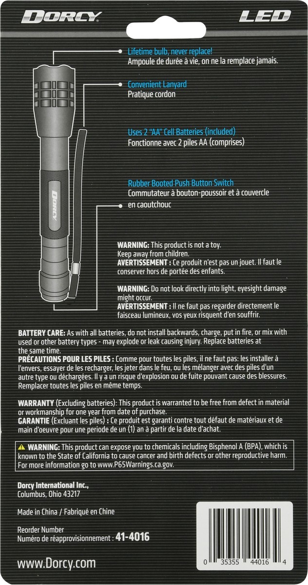 slide 4 of 9, DORCY 2Aa Led Aluminum Flashlight Asst, 1 ea