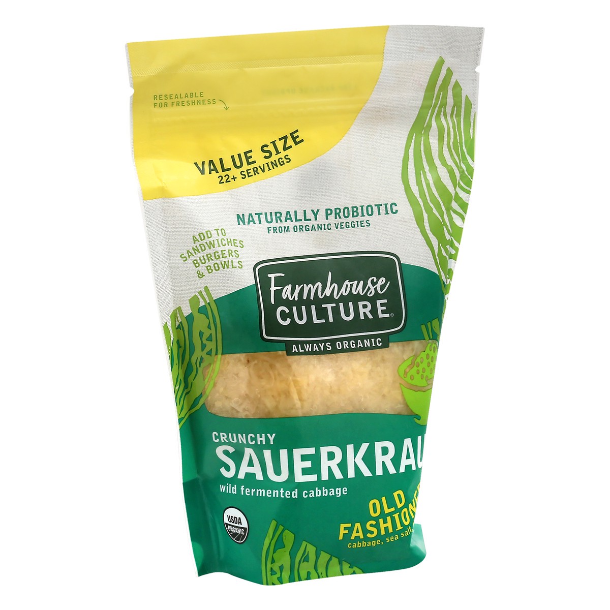 slide 4 of 13, Farmhouse Culture Value Size Crunchy Old Fashioned Sauerkraut 25 oz, 25 oz
