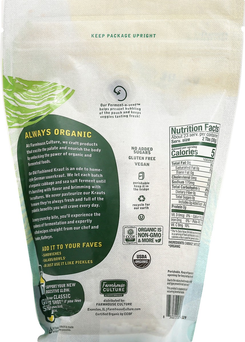 slide 8 of 13, Farmhouse Culture Value Size Crunchy Old Fashioned Sauerkraut 25 oz, 25 oz