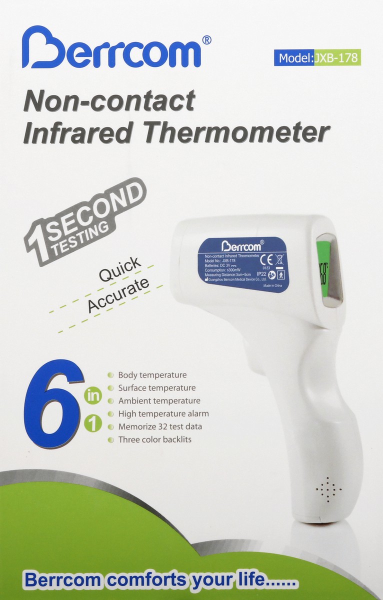 slide 4 of 9, Berrcom Non-Contact Infrared Thermometer 1 ea, 1 ct