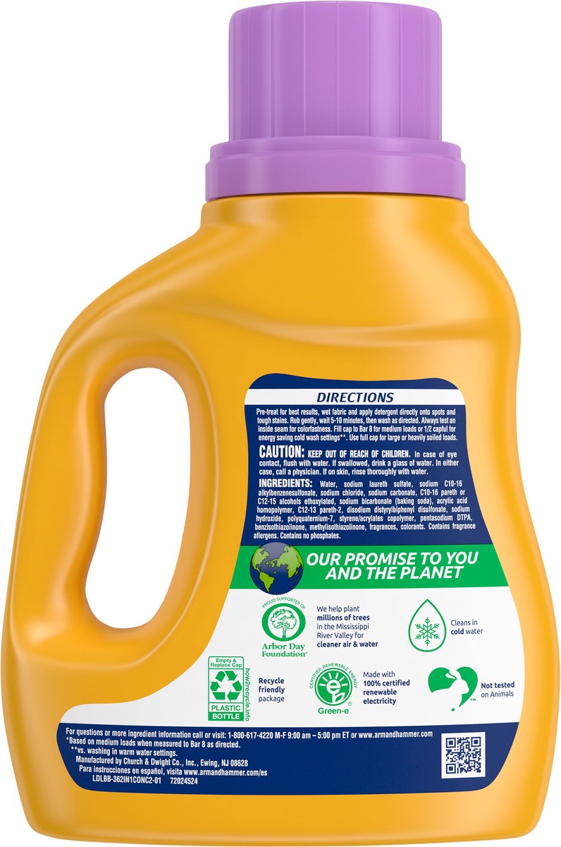 slide 4 of 9, ARM & HAMMER Plus a Touch of Softener, 25 Loads, Liquid Laundry Detergent, 32.5 Fl oz, 32.50 ct