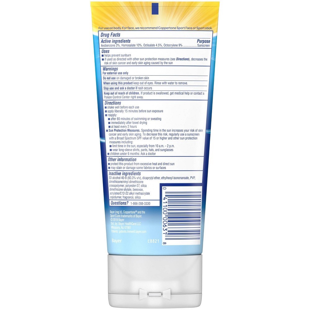 slide 4 of 5, Coppertone Sport Clear SPF 30 Sunscreen, 5 oz