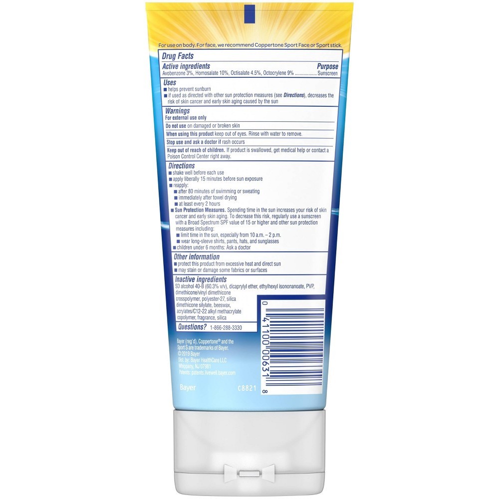 slide 2 of 5, Coppertone Sport Clear SPF 30 Sunscreen, 5 oz