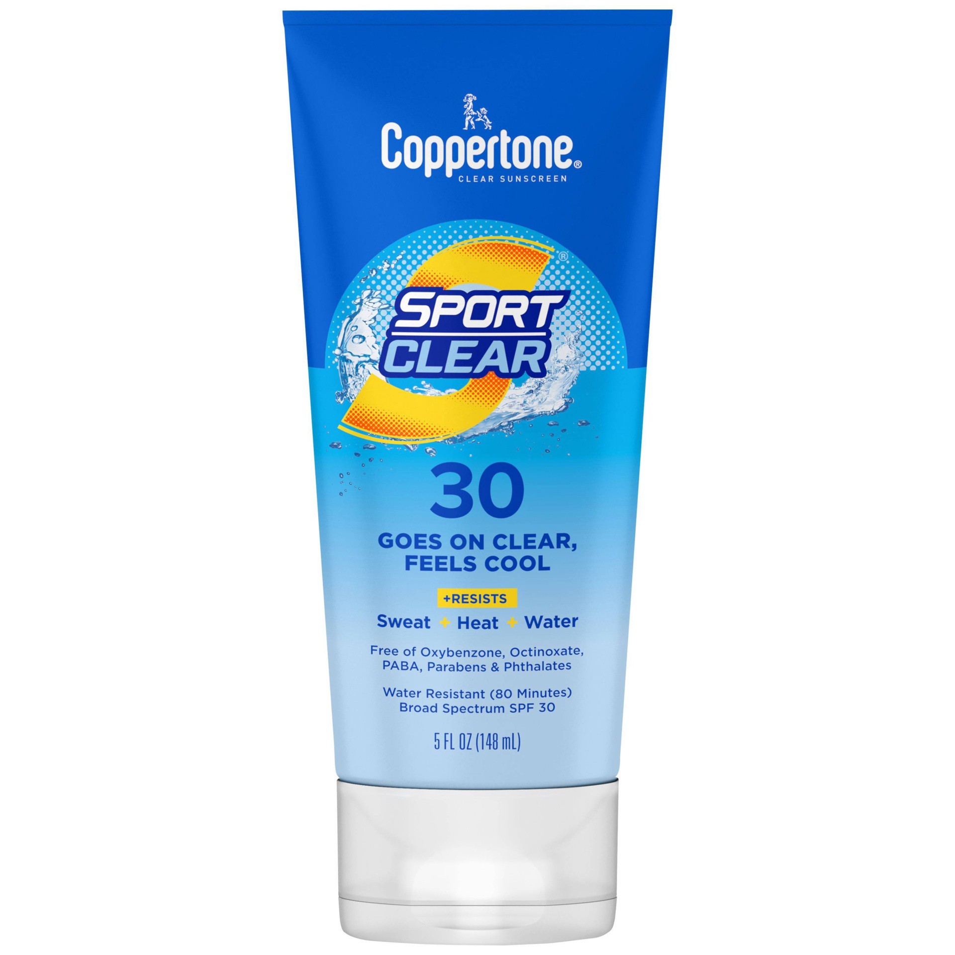 slide 1 of 5, Coppertone Sport Clear SPF 30 Sunscreen, 5 oz