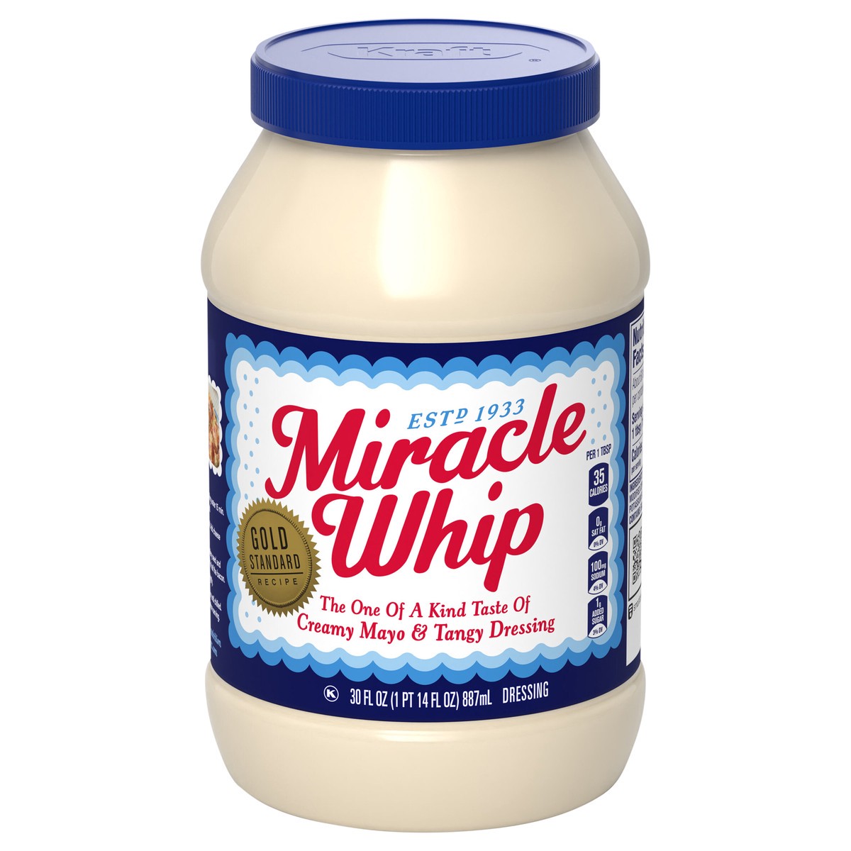 slide 1 of 5, Miracle Whip Mayo-like Dressing, for a Keto and Low Carb Lifestyle- 30 fl oz, 30 fl oz