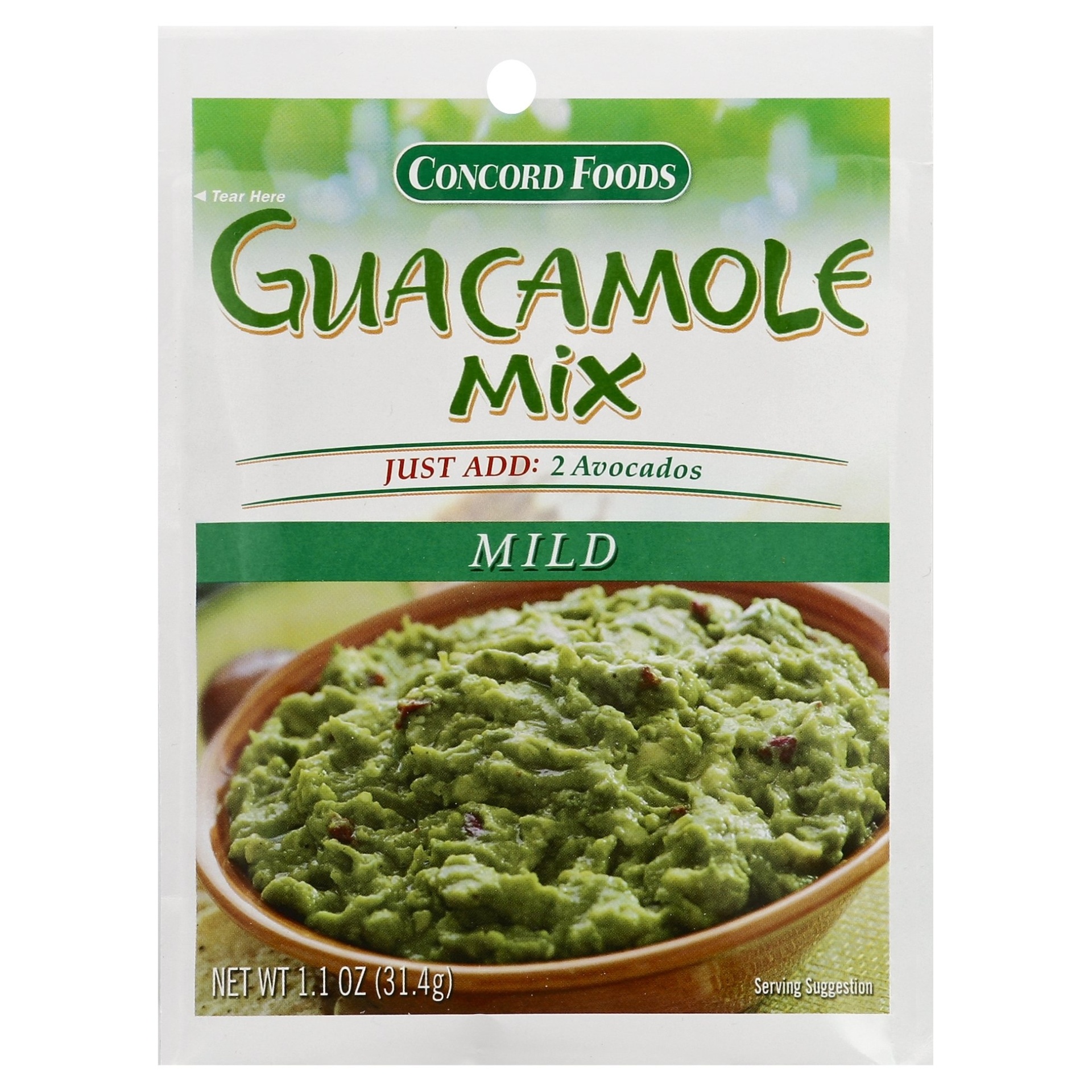 slide 1 of 1, Concord Foods Guacamole Mix Mild, 1.1 oz