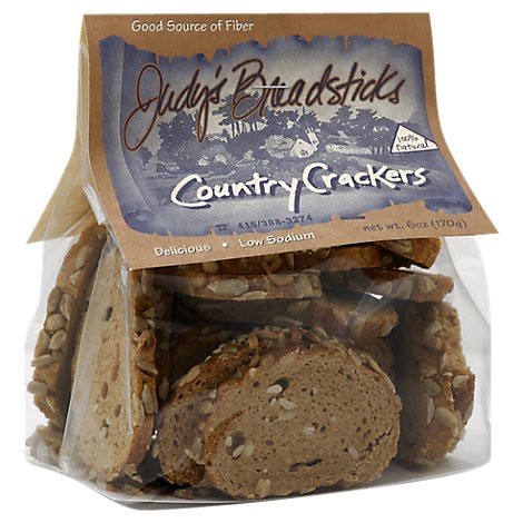slide 1 of 1, Judys Breadsticks Country Crackers - 6 Oz, 