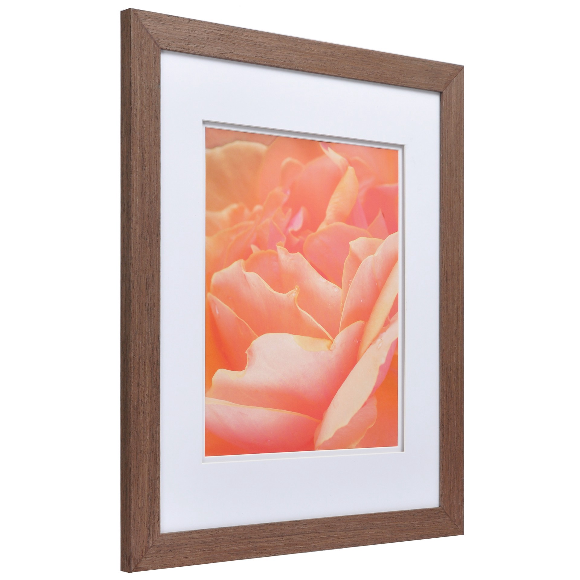 slide 2 of 6, Gallery Medium Brown Frame With Mat By Studio Decor, 11 in x 14 in mat