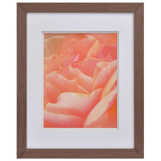 slide 1 of 6, Gallery Medium Brown Frame With Mat By Studio Decor, 11 in x 14 in mat