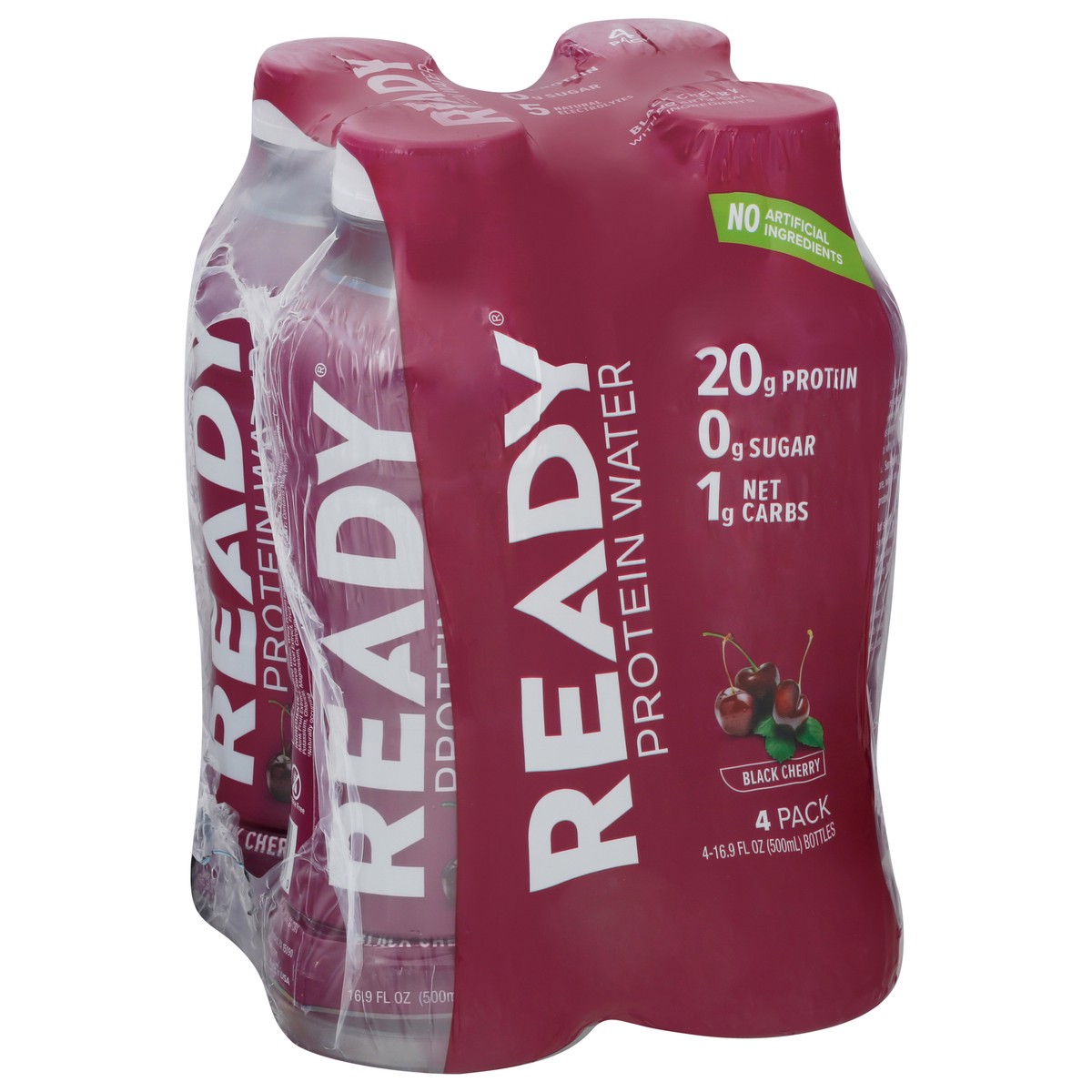 slide 2 of 9, Ready Nutrition Ready 4 Pack Black Cherry Protein Water 4-16.9 fl oz Bottles - 4 ct, 4 ct