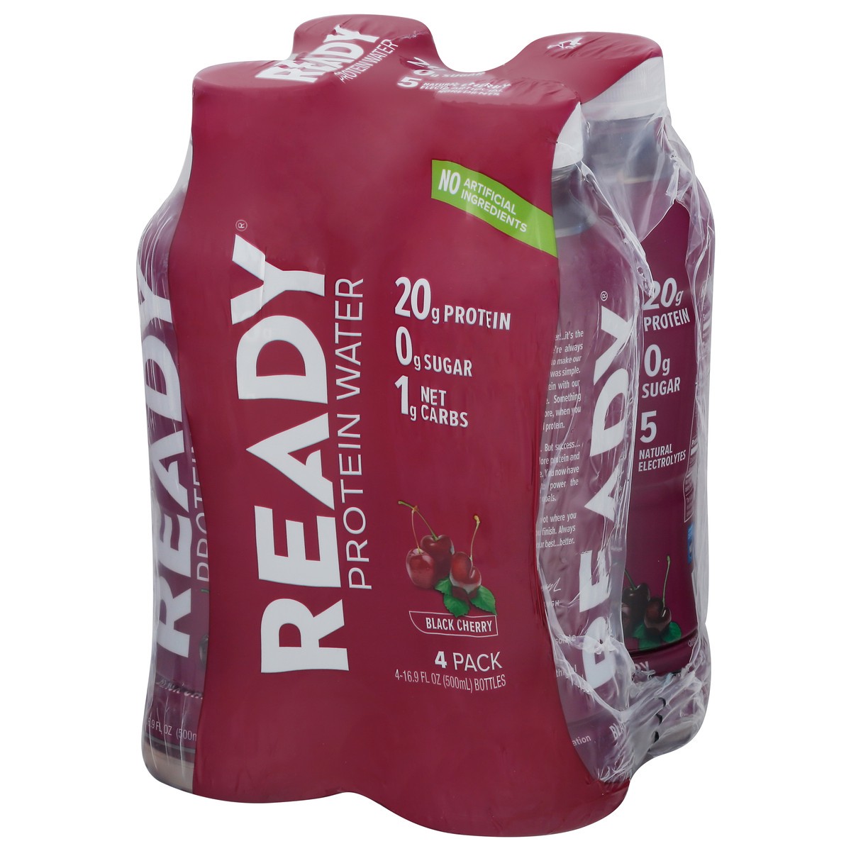 slide 7 of 9, Ready Nutrition Ready 4 Pack Black Cherry Protein Water 4-16.9 fl oz Bottles - 4 ct, 4 ct