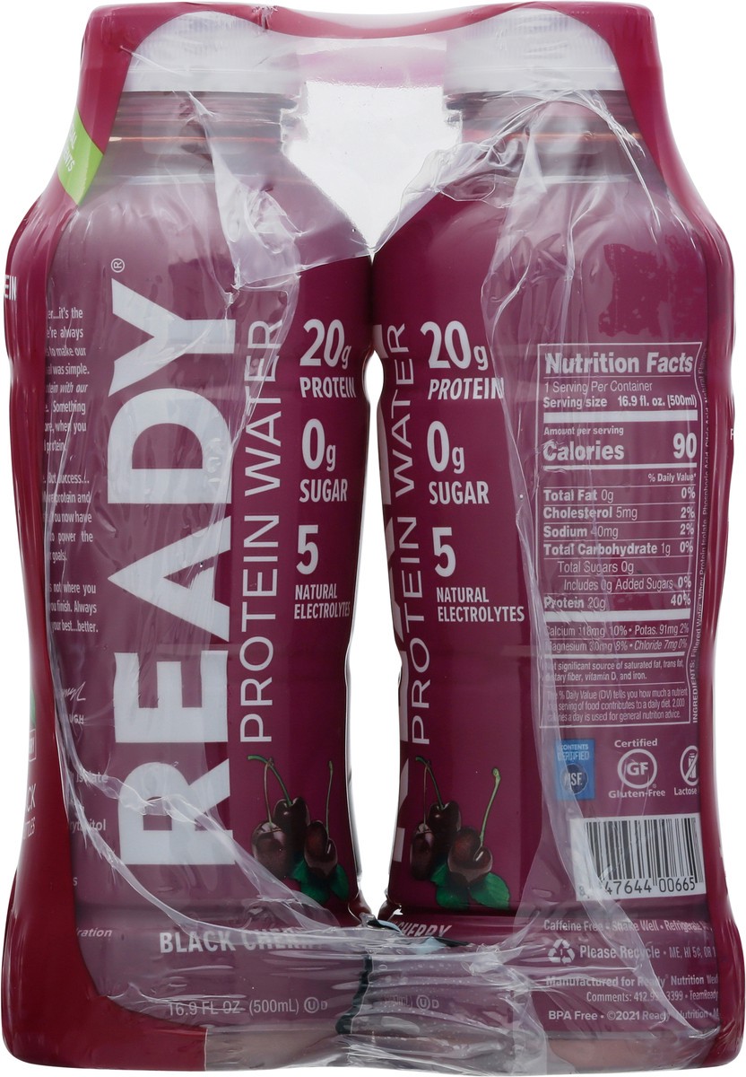 slide 9 of 9, Ready Nutrition Ready 4 Pack Black Cherry Protein Water 4-16.9 fl oz Bottles - 4 ct, 4 ct