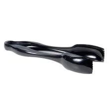 Gordon Choice Black Plastic Serving Tongs, 9.25 Inch