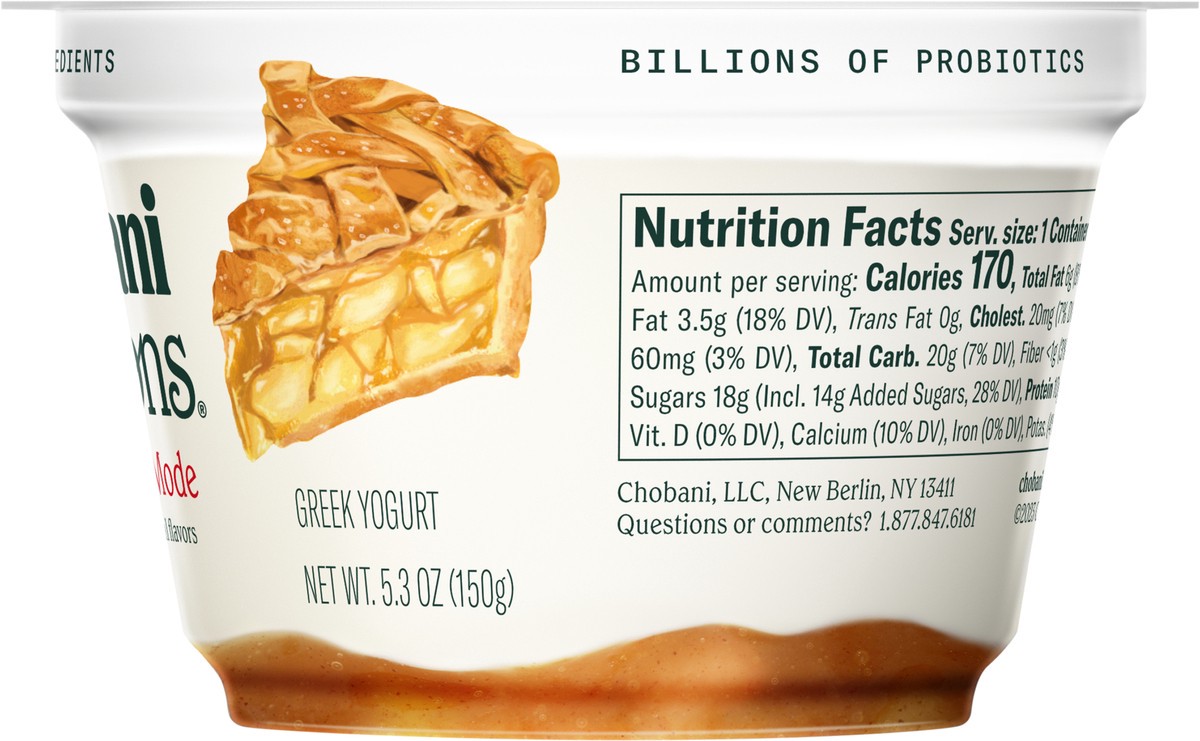 slide 7 of 13, Chobani Yogurt, Greek, Apple Pie a La Mode, 5.3 oz