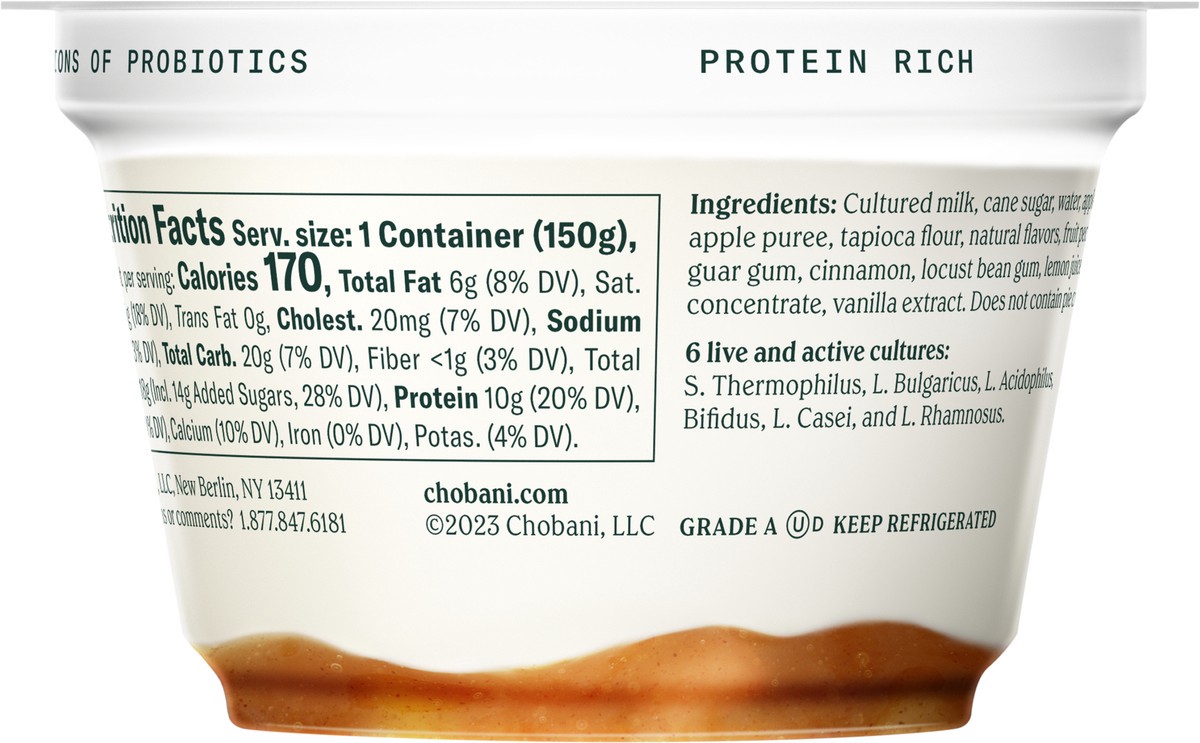 slide 2 of 13, Chobani Yogurt, Greek, Apple Pie a La Mode, 5.3 oz