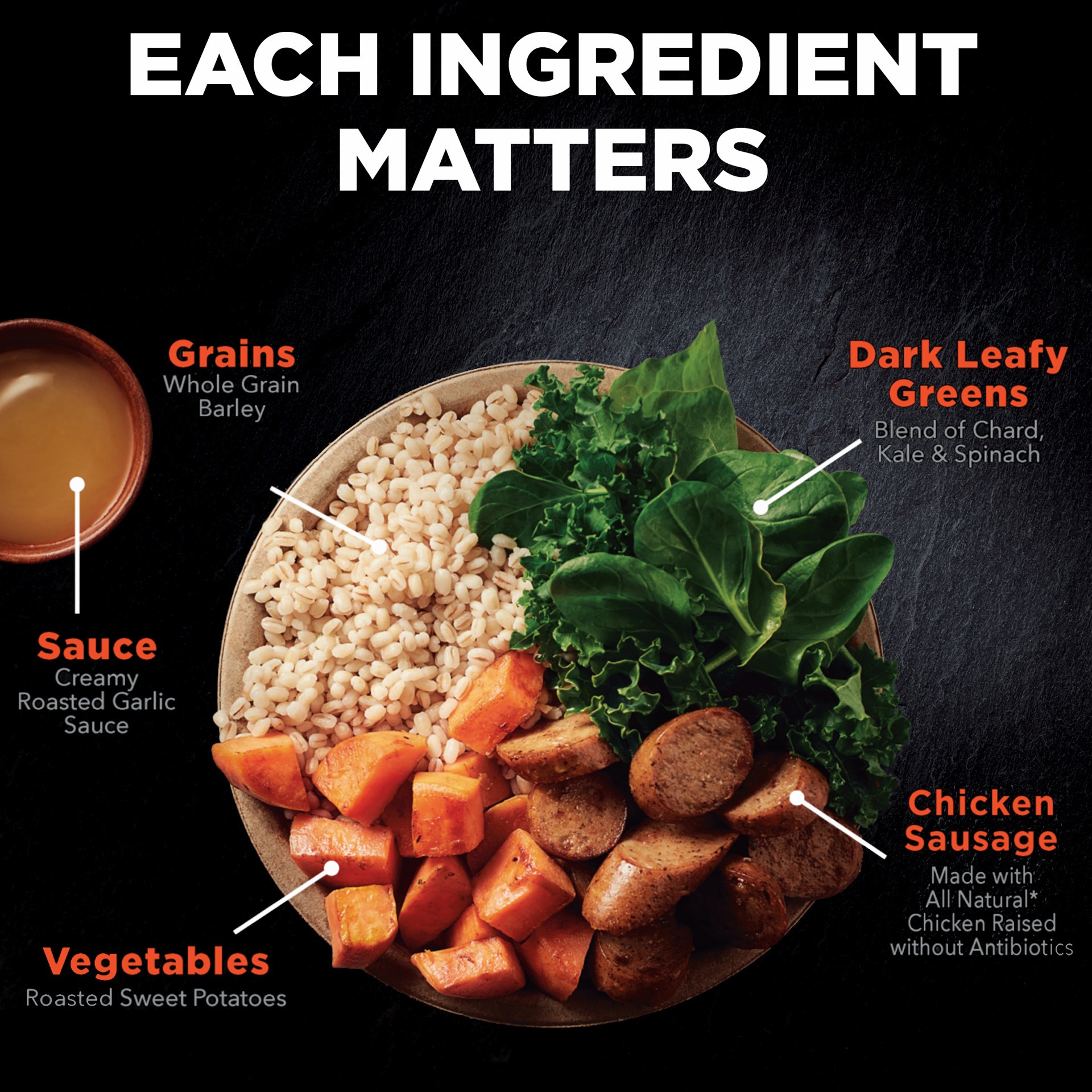 slide 5 of 5, Healthy Choice Power Bowls Chicken Sausage and Barley, Frozen Meal, 9.25 OZ Bowl, 