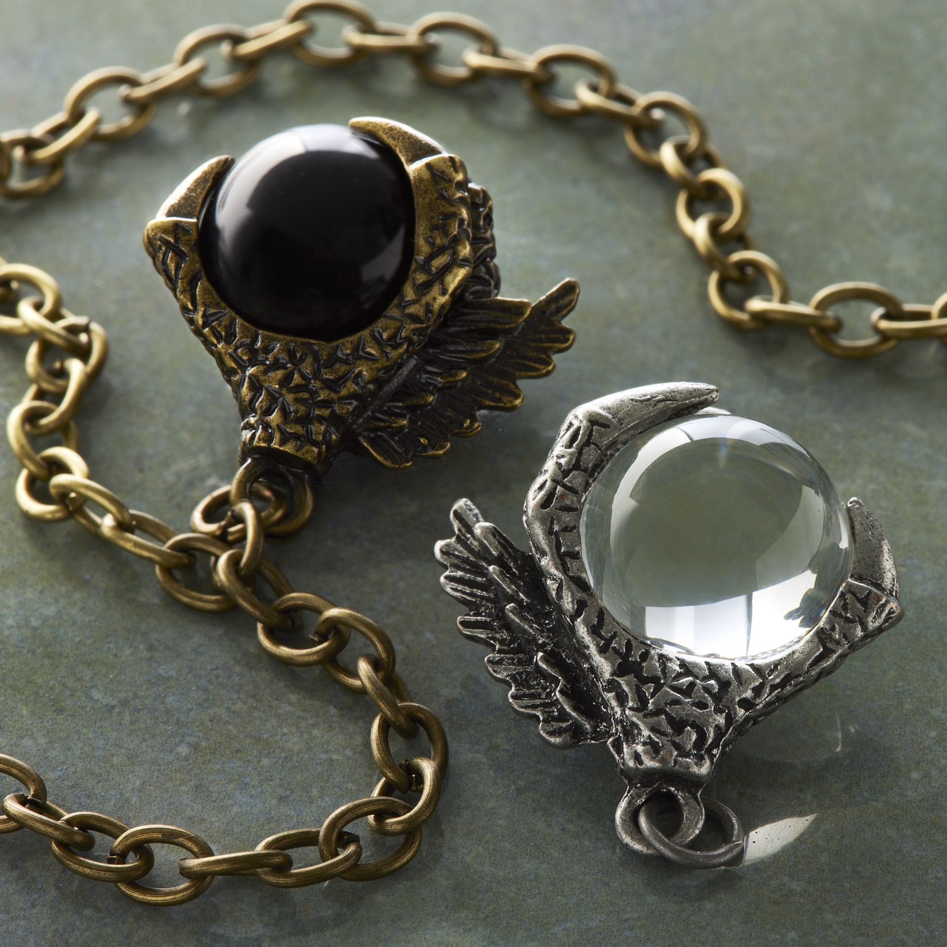 slide 3 of 3, Found Objects Oxidized Brass Dragon Claw Charms By Bead Landing, 26mm x 28mm