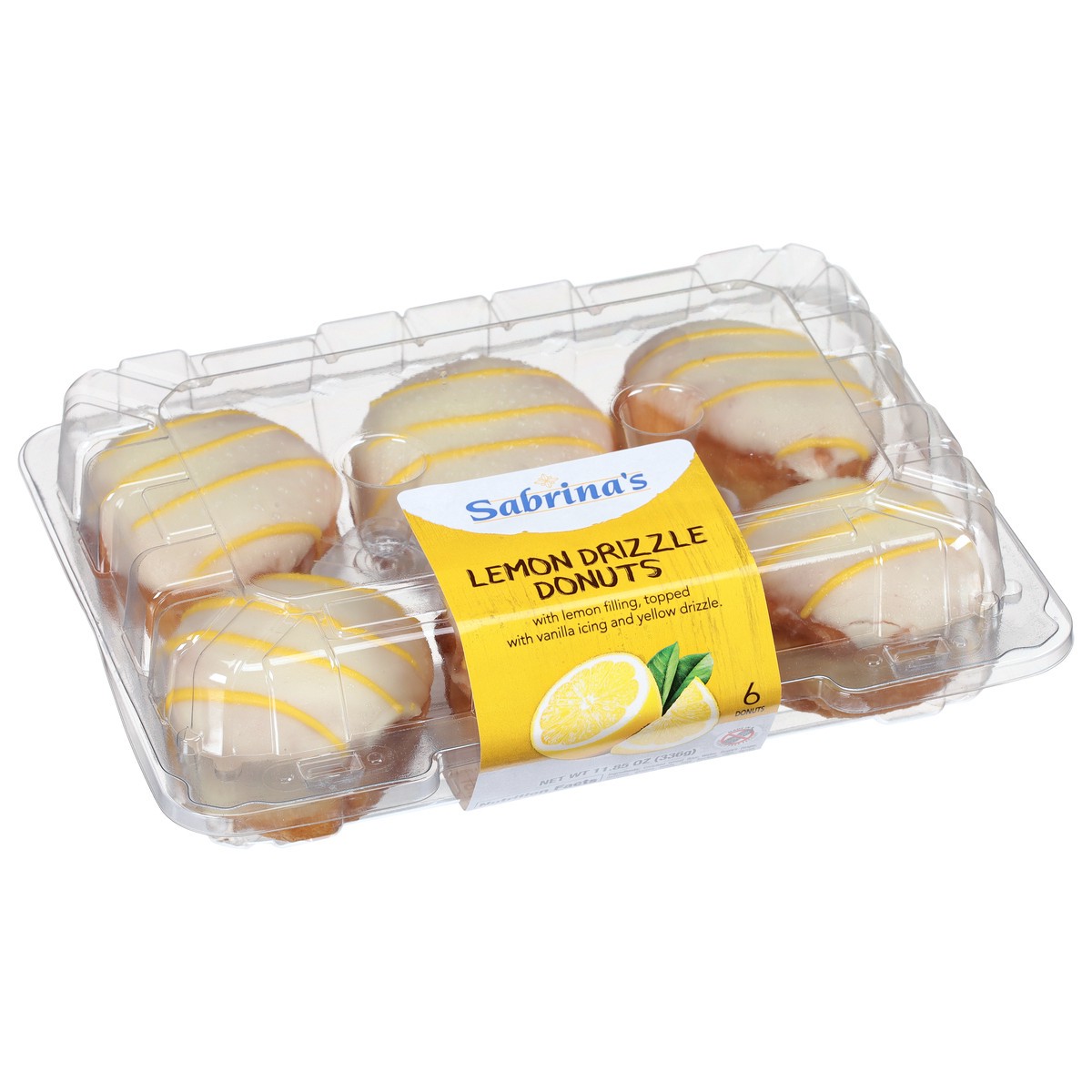 slide 3 of 9, Sabrina's Lemon Drizzle Donuts 6 ea, 6 ct