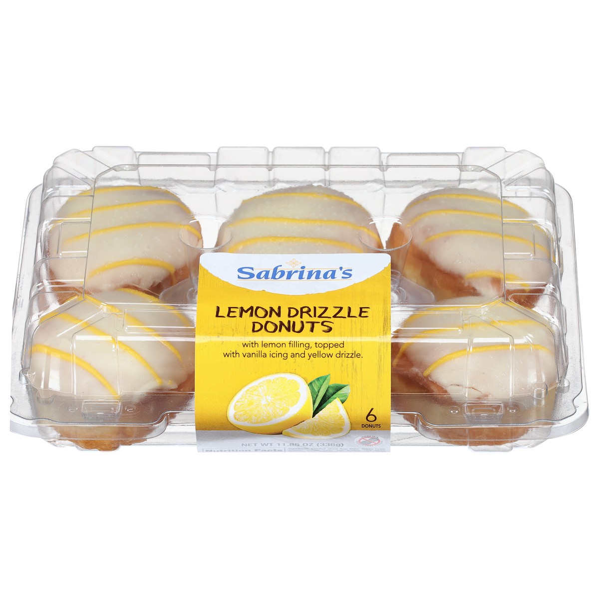 slide 1 of 9, Sabrina's Lemon Drizzle Donuts 6 ea, 6 ct