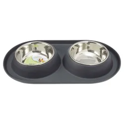 Meijer Stainless Steel TPE Double Diner Small No Slip