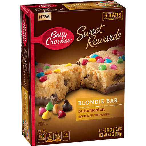 slide 1 of 4, Betty Crocker Sweet Rewards Blondie Bar, Butterscotch, 7.1 oz