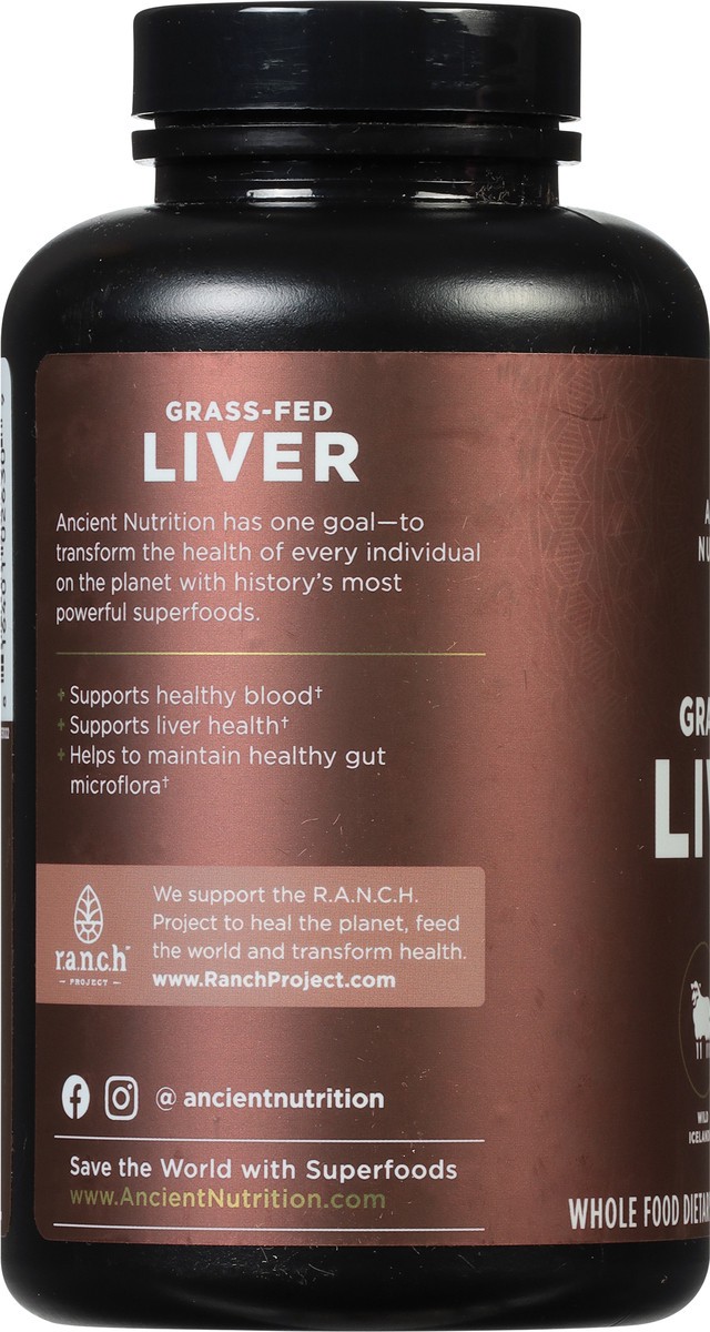 slide 14 of 14, Ancient Nutrition Grass-Fed Liver 180 Capsules, 180 ct