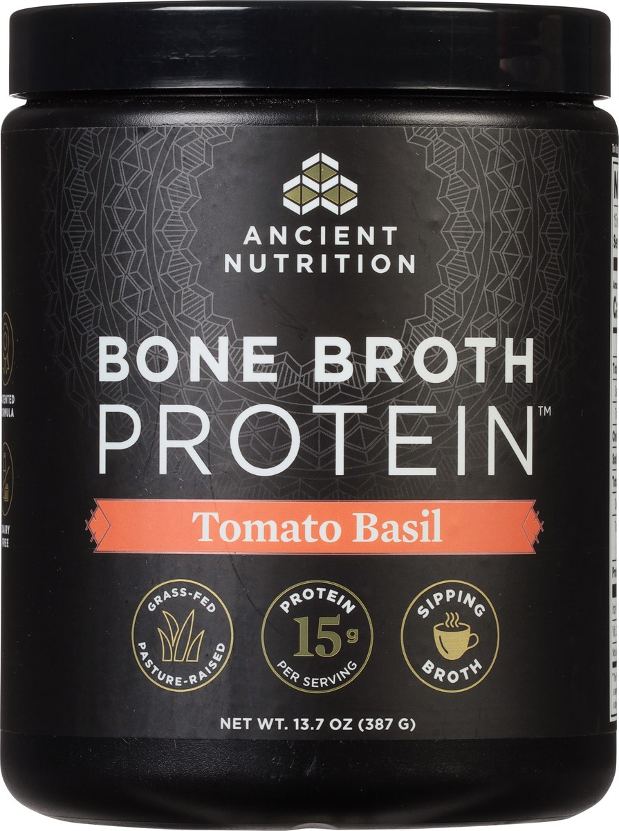 slide 6 of 14, Ancient Nutrition Bone Broth Protein Tomato Basil, 13.7 oz
