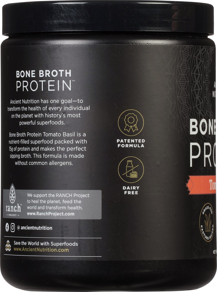 slide 5 of 14, Ancient Nutrition Bone Broth Protein Tomato Basil, 13.7 oz