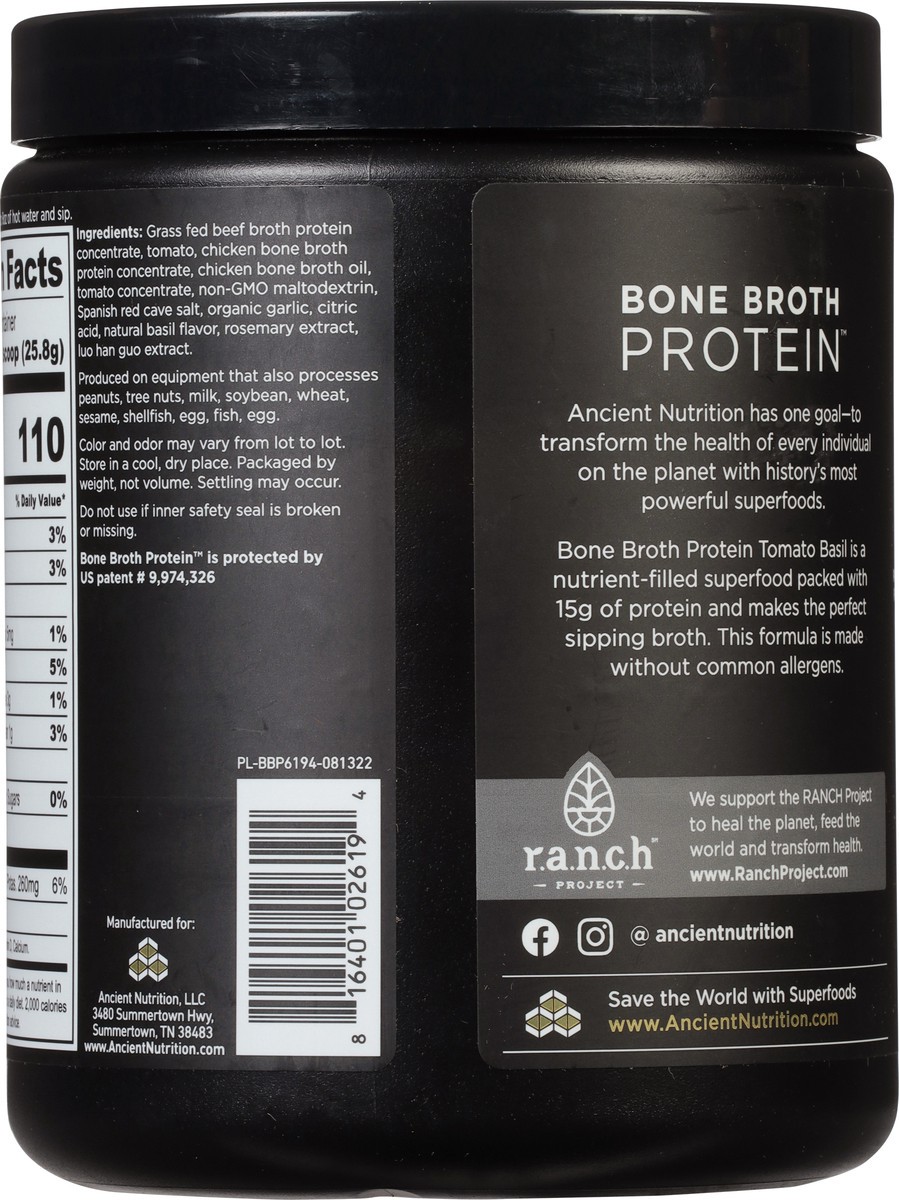 slide 2 of 14, Ancient Nutrition Bone Broth Protein Tomato Basil, 13.7 oz