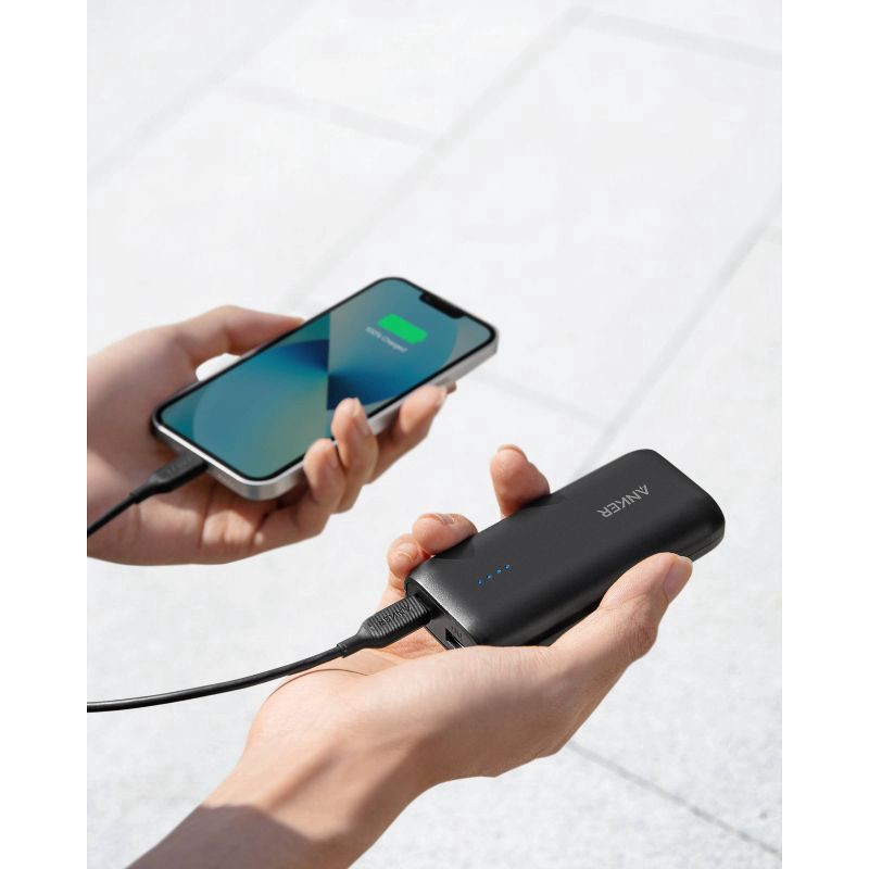 slide 3 of 5, Anker 5000mAh Power Bank PowerCore 5K 12W 1A1C - Black, 1 ct
