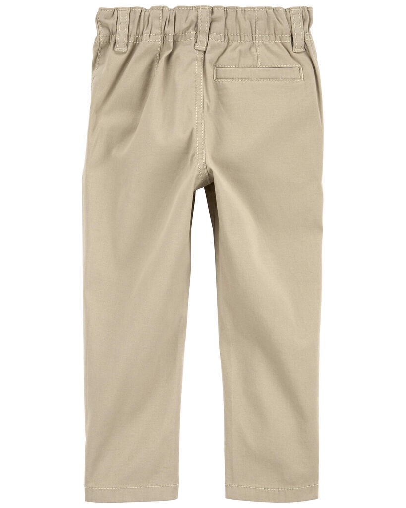 slide 3 of 3, Oshkosh Toddler Slim Tapered Chino Pants Khaki 3T, 3T