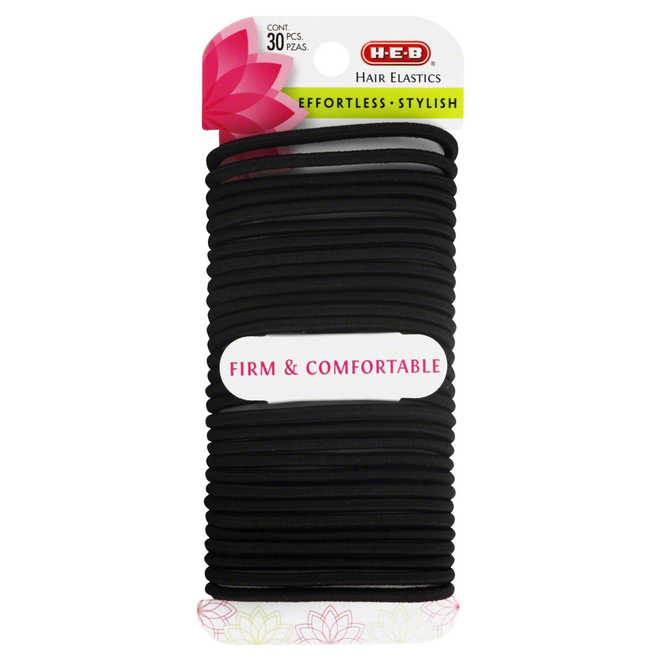 slide 1 of 1, H-E-B Hair Elastics With Crimp, 30 ct