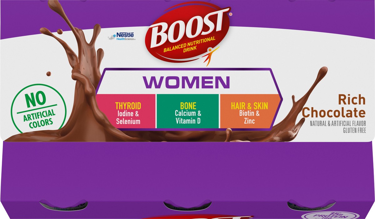 slide 9 of 9, Boost Calorie Smart Nutritional Drinks - Chocolate, 6 ct; 8 fl oz