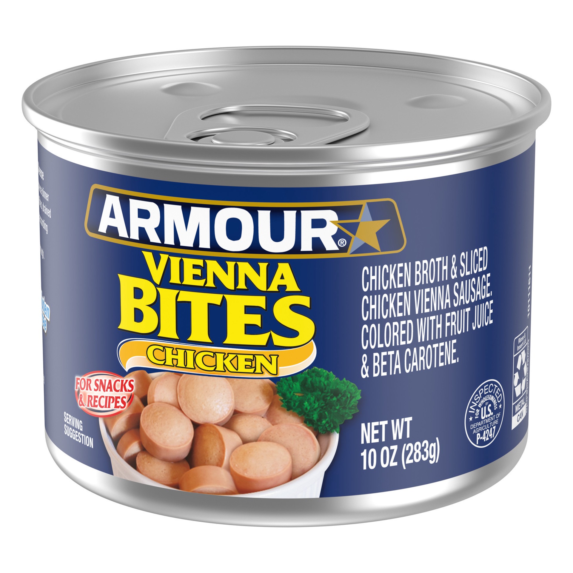 slide 2 of 5, Armour Star Chicken Vienna Sausage Bites, Canned Sausage, 10 OZ, 10 oz