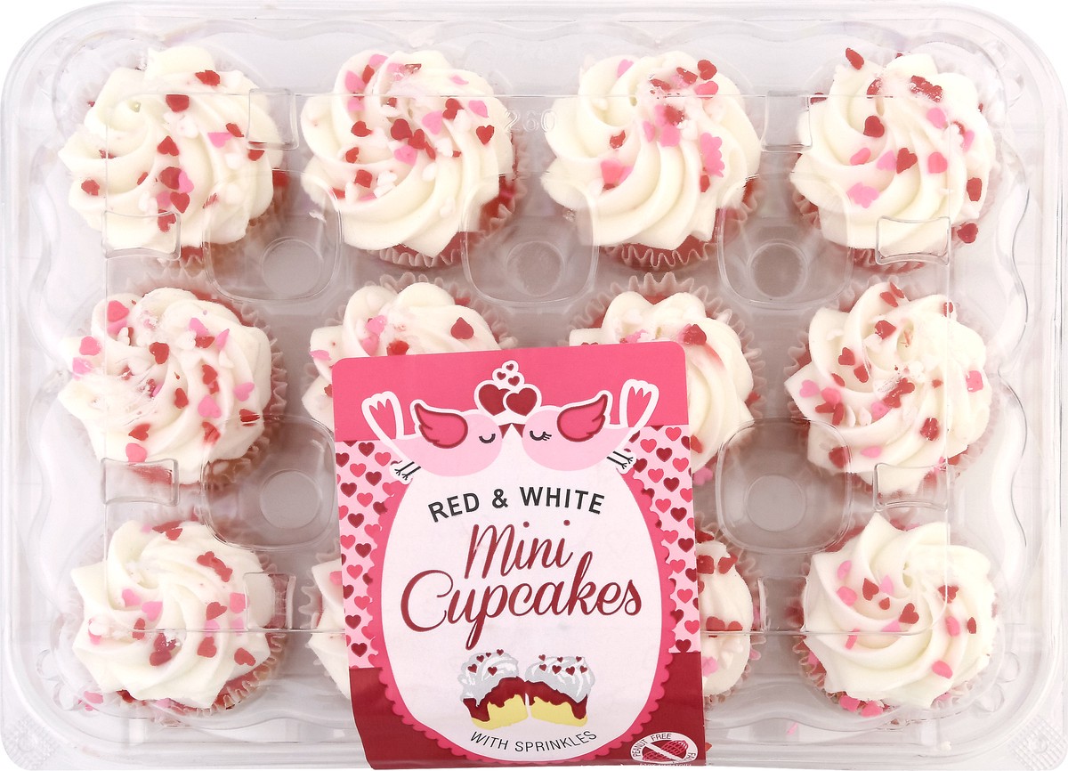 slide 9 of 10, LaBree's Bakery Red And White Mini Cupcakes, 12ct , 10.5 oz