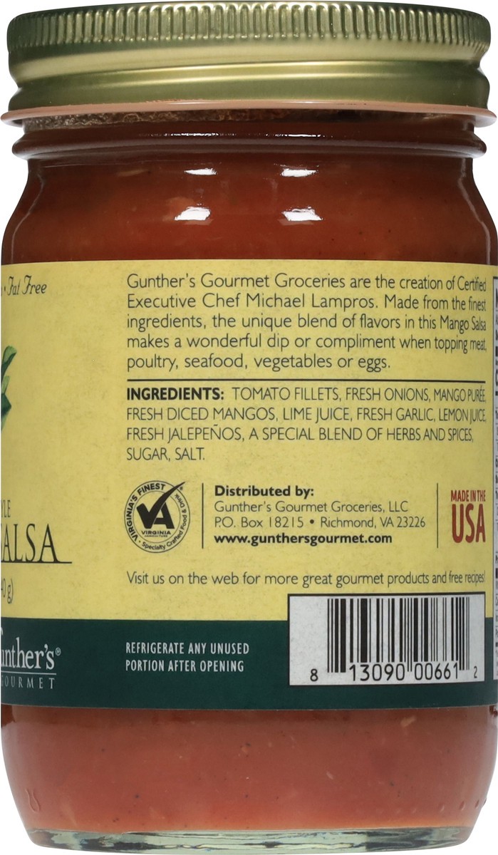 slide 5 of 15, Gunther's Gourmet Tropical Style Mango Salsa 12 oz, 12 oz
