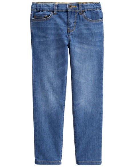 slide 1 of 2, Oshkosh Kid Medium Blue Wash Super Skinny-Leg Jeans Lagoon Blue 7, 1 ct