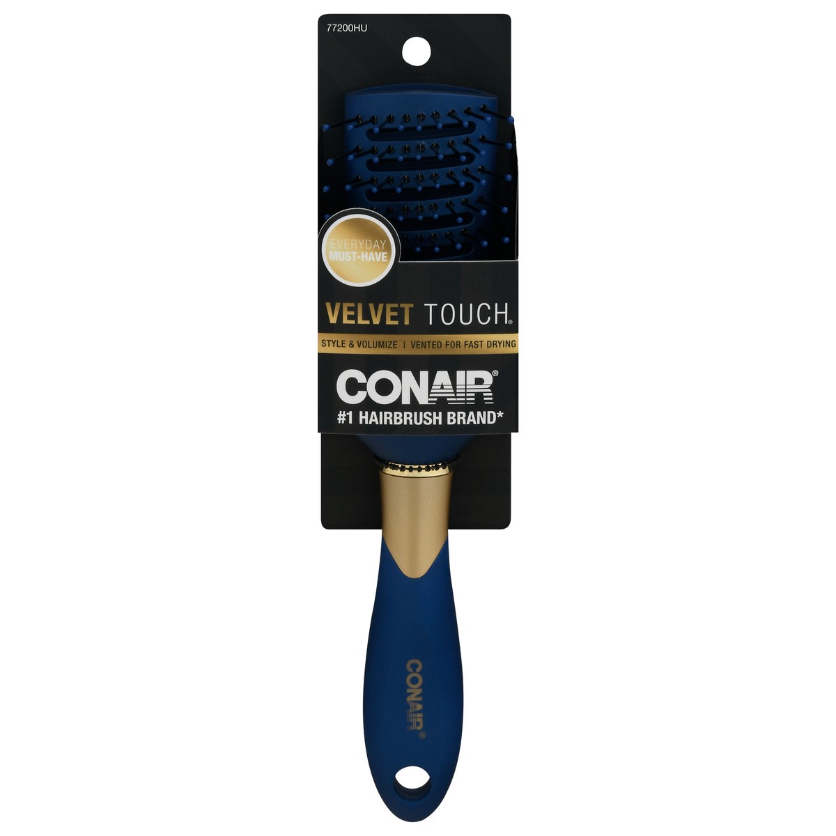 slide 1 of 11, Conair Velvet Touch Hairbrush 1 ea, 1 ct