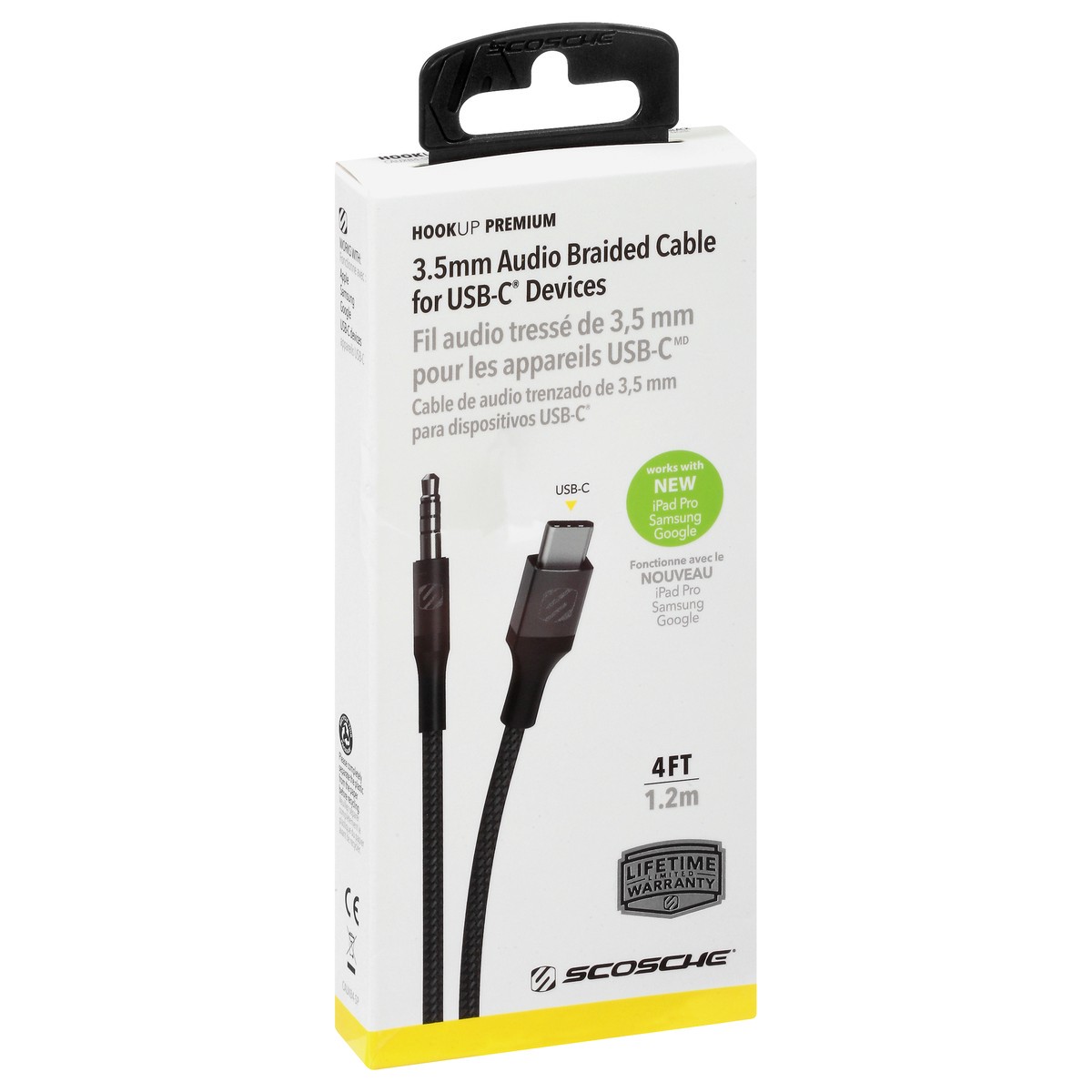 slide 5 of 8, Scosche 4 Feet USB-C Braided Cable 1 ea, 1 ct