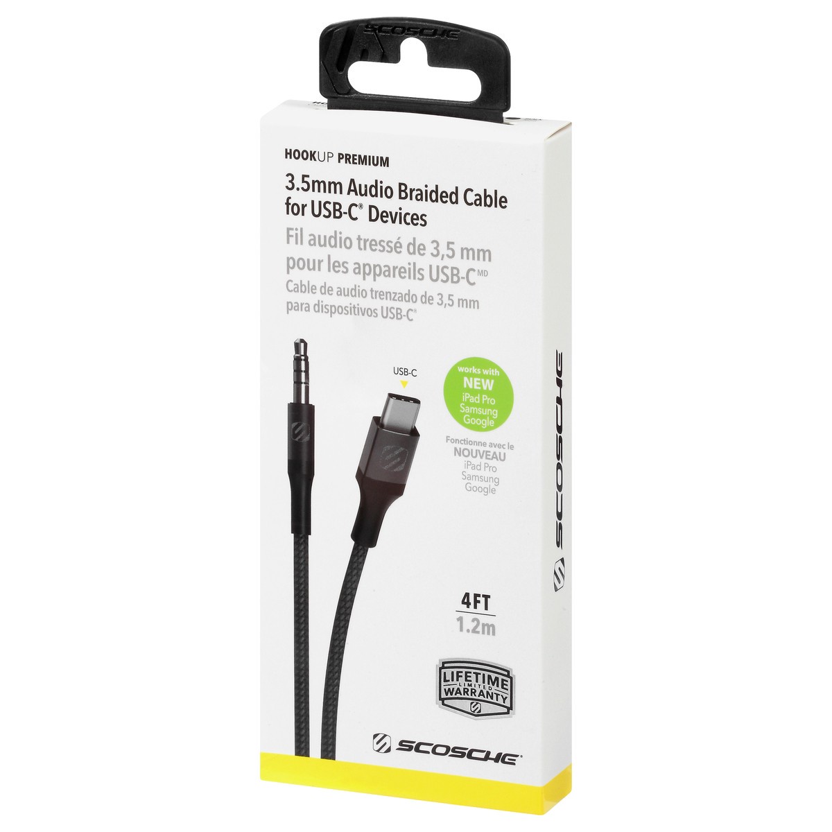 slide 2 of 8, Scosche 4 Feet USB-C Braided Cable 1 ea, 1 ct