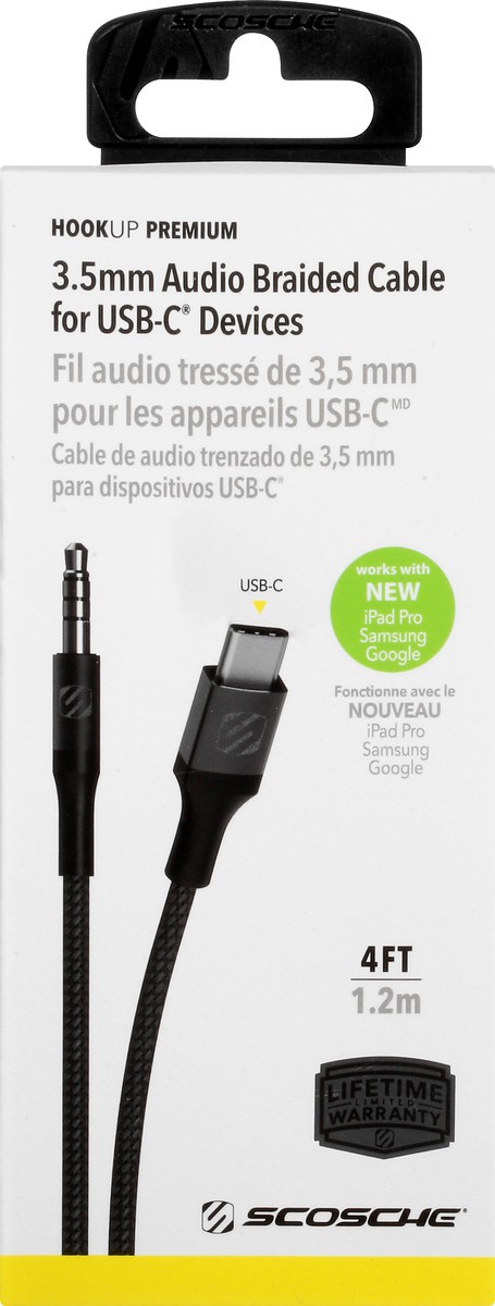 slide 8 of 8, Scosche 4 Feet USB-C Braided Cable 1 ea, 1 ct