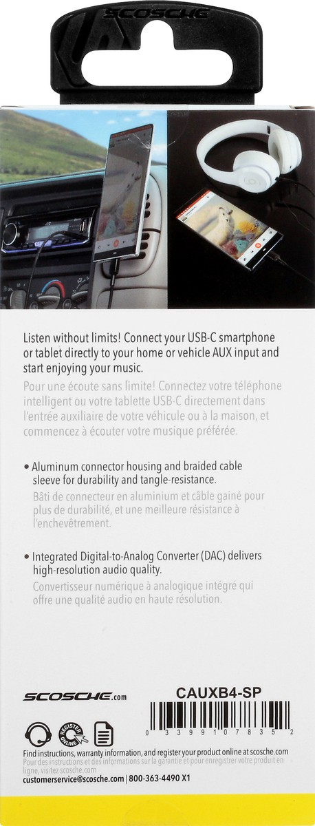 slide 3 of 8, Scosche 4 Feet USB-C Braided Cable 1 ea, 1 ct