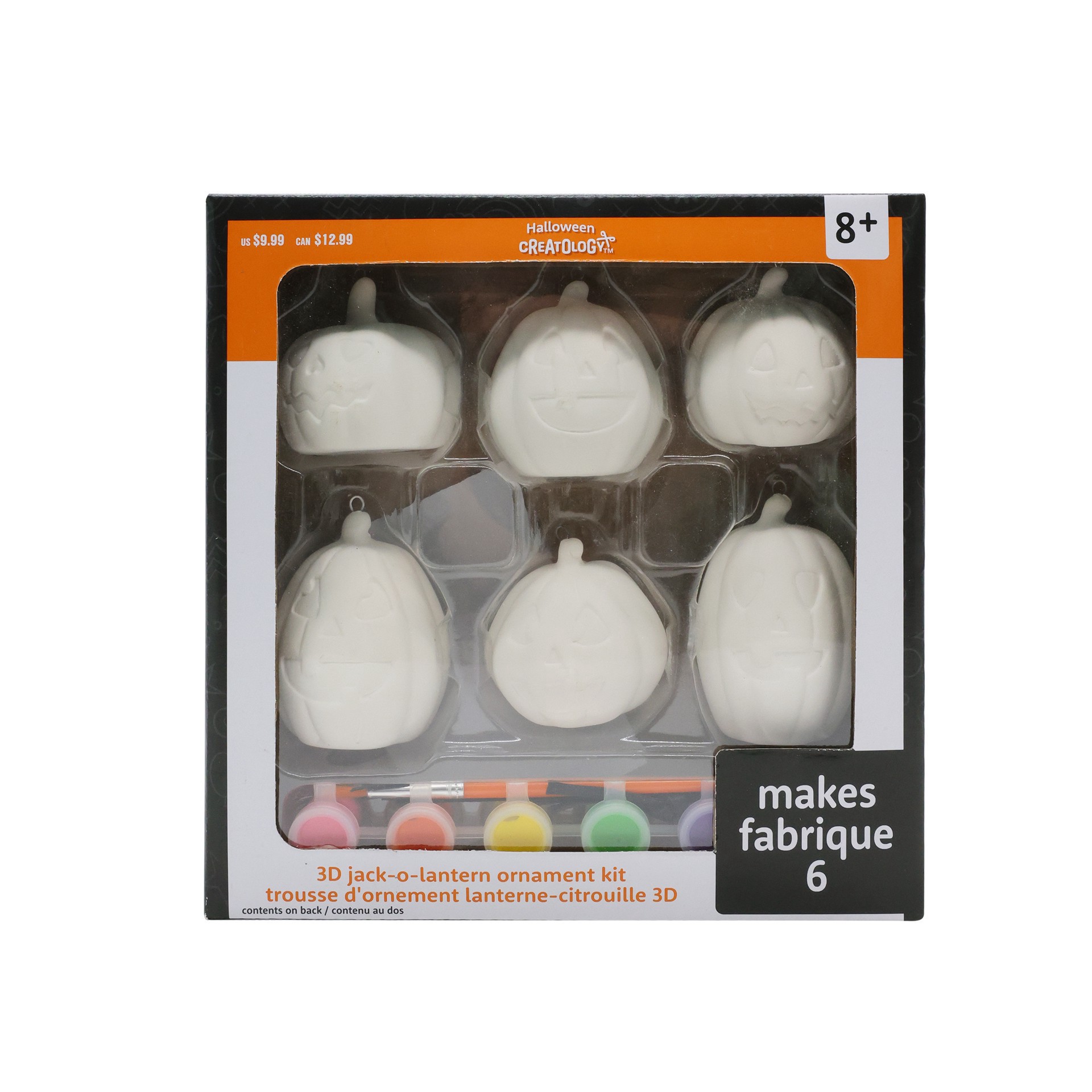 slide 3 of 3, 3d Jack-O'-Lantern Ornament Kit By Creatology, 7.87 in x 8 in x 2.17 in