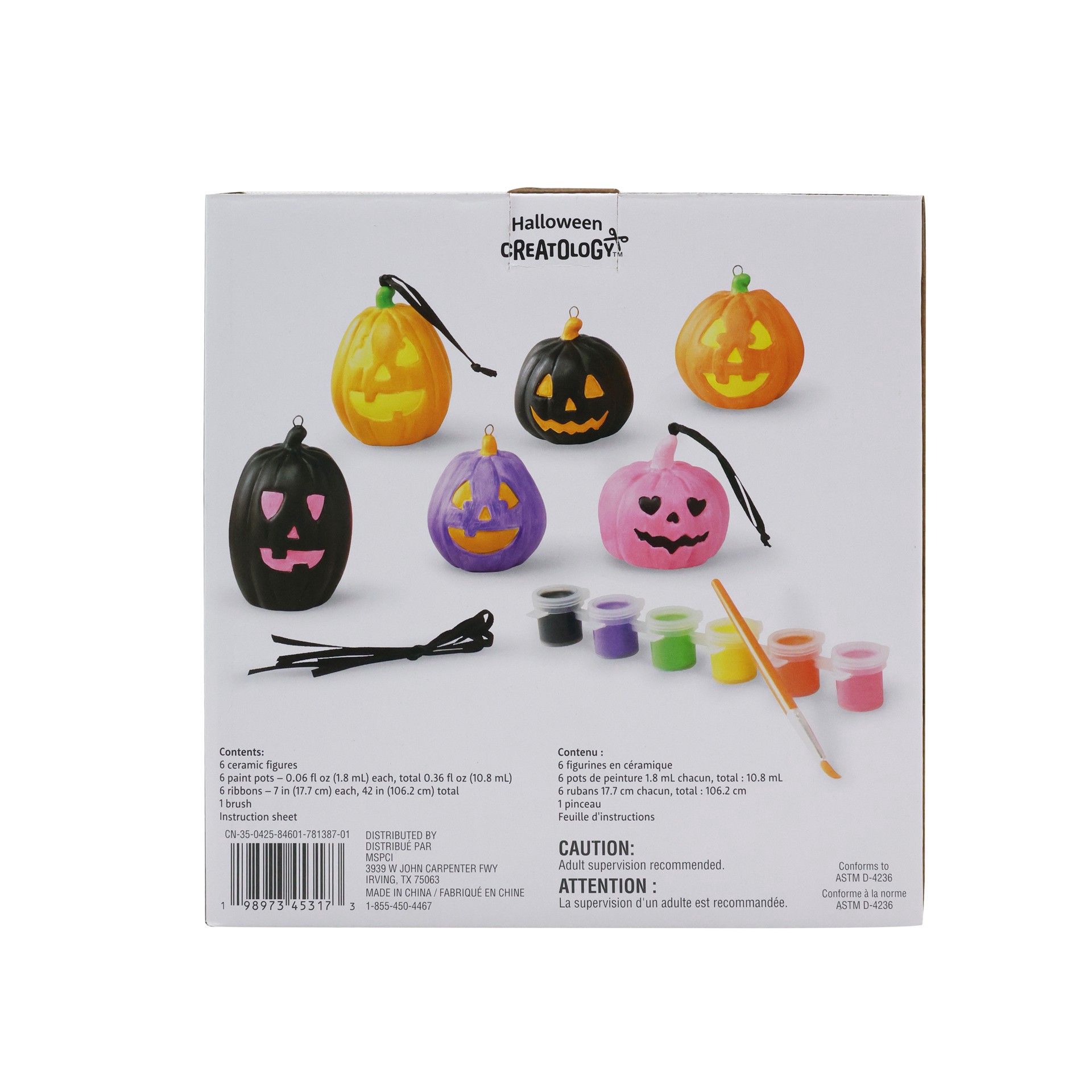 slide 2 of 3, 3d Jack-O'-Lantern Ornament Kit By Creatology, 7.87 in x 8 in x 2.17 in
