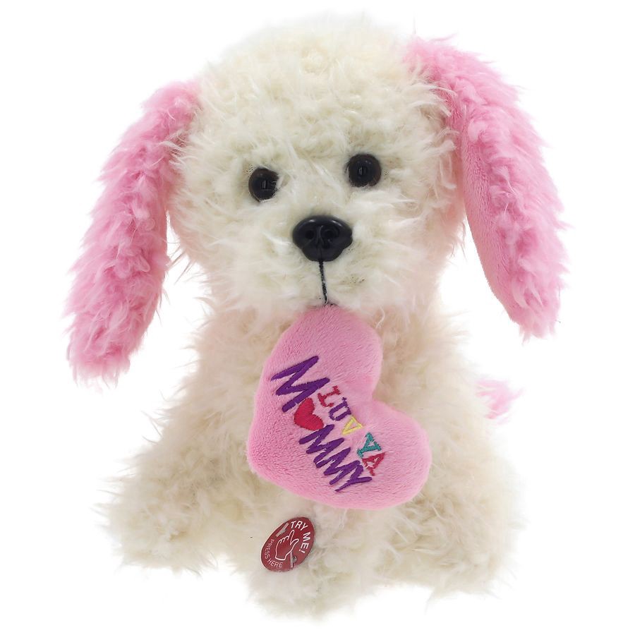 slide 1 of 1, Modern Expressions "Luv Ya Mommy" Dancing Plush Dog, 1 ct