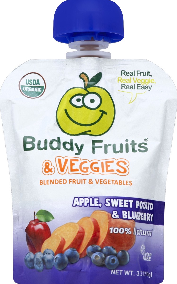 slide 2 of 2, Buddy Fruits Blended Fruit & Vegetables 3.2 oz, 3.2 oz