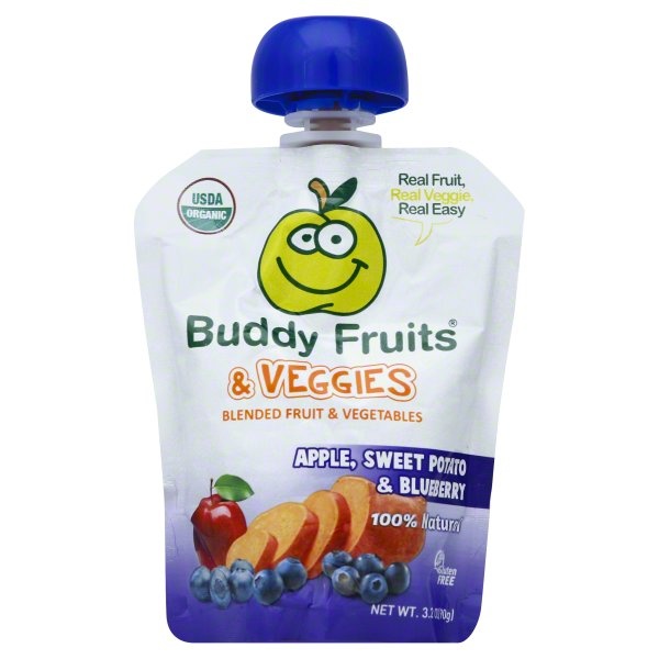 slide 1 of 2, Buddy Fruits Blended Fruit & Vegetables 3.2 oz, 3.2 oz