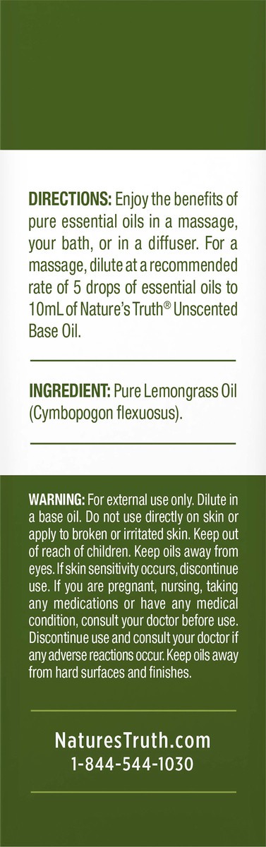 slide 5 of 7, Nature's Truth Natures Truth Essential Lemongrass Oil, 0.5 fl oz